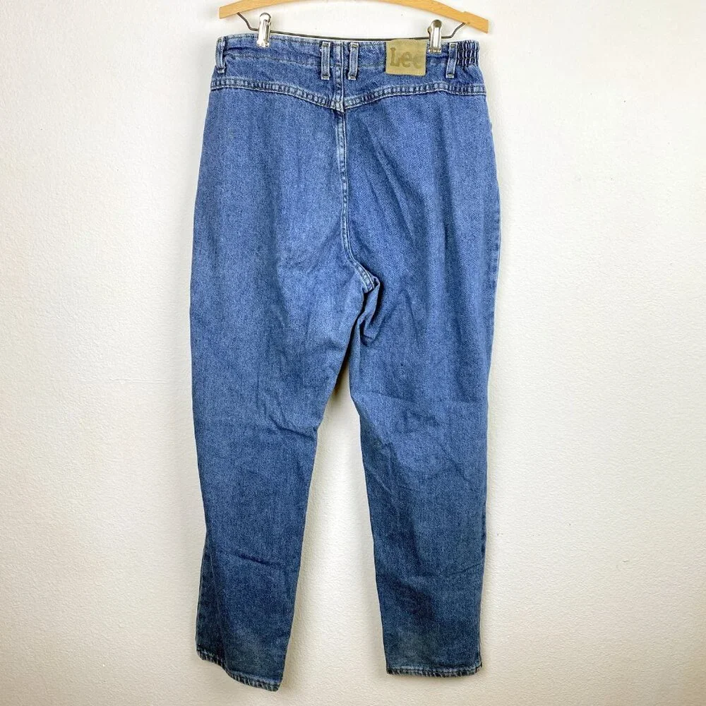 Vintage 90s Womens Lee Jeans Size 16 Straight Leg High Rise Mom Boyfriend Baggy